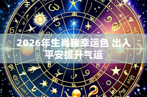 2026年生肖猪幸运色 出入平安提升气运