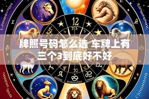 牌照号码怎么选 车牌上有三个3到底好不好