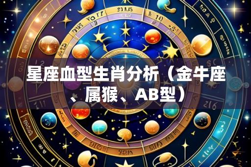 星座血型生肖分析(金牛座、属猴、AB型)