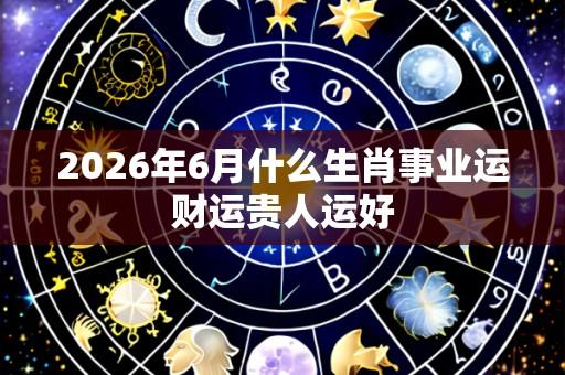 2026年6月什么生肖事业运财运贵人运好