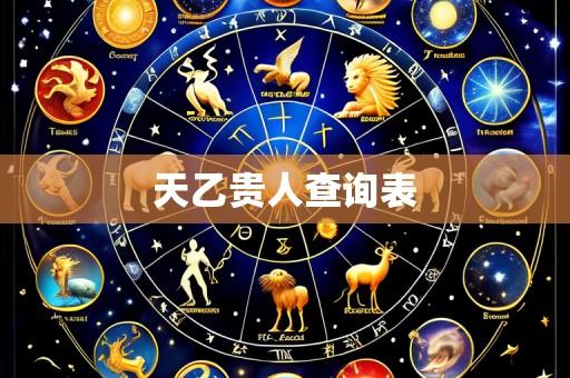 天乙贵人查询表