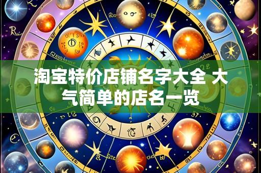 淘宝特价店铺名字大全 大气简单的店名一览