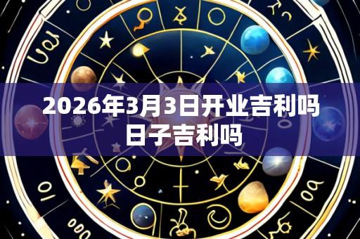 2026年3月3日开业吉利吗 日子吉利吗