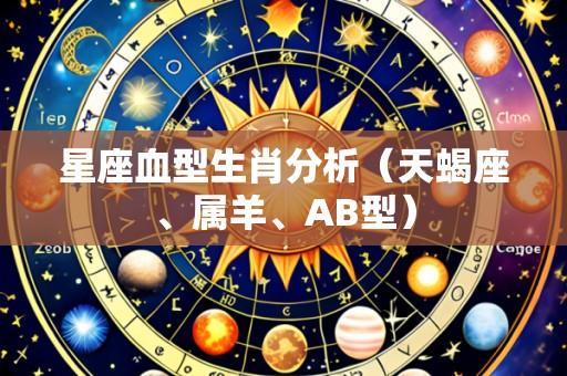 星座血型生肖分析（天蝎座、属羊、AB型）