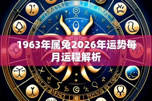 1963年属兔2026年运势每月运程解析