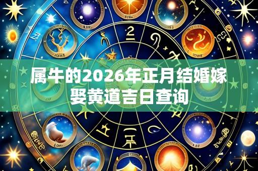 属牛的2026年正月结婚嫁娶黄道吉日查询