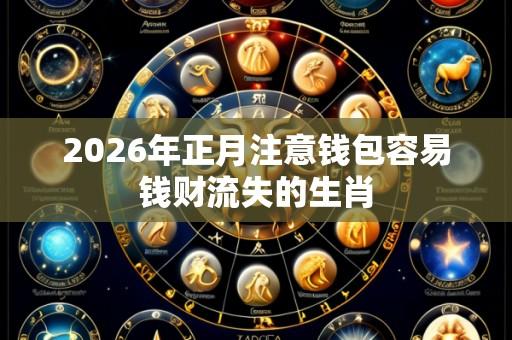 2026年正月注意钱包容易钱财流失的生肖