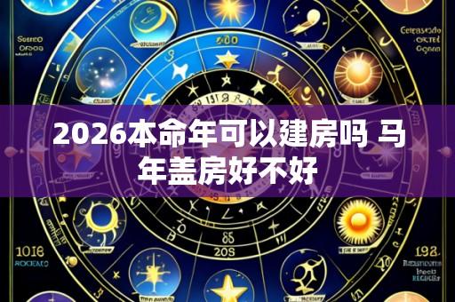 2026本命年可以建房吗 马年盖房好不好