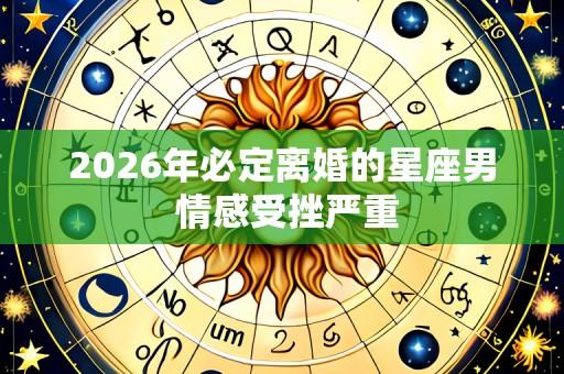 2026年必定离婚的星座男 情感受挫严重