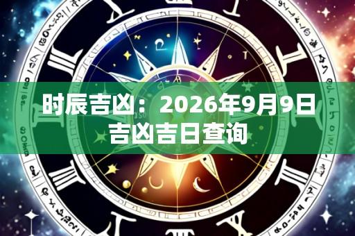 时辰吉凶:2026年9月9日吉凶吉日查询