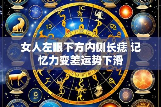 女人左眼下方内侧长痣 记忆力变差运势下滑