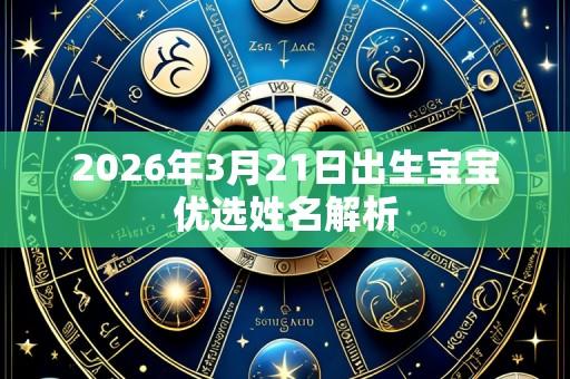 2026年3月21日出生宝宝优选姓名解析