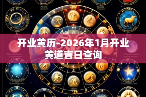 开业黄历-2026年1月开业黄道吉日查询