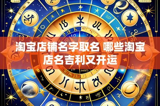 淘宝店铺名字取名 哪些淘宝店名吉利又开运