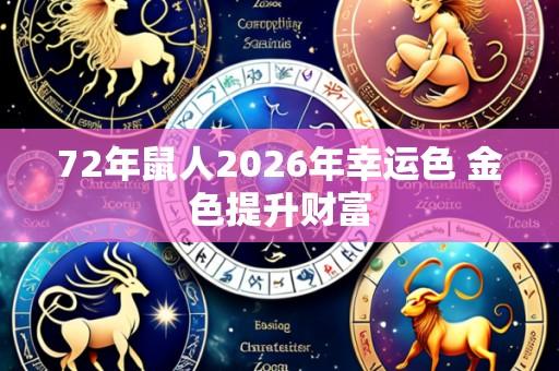 72年鼠人2026年幸运色 金色提升财富
