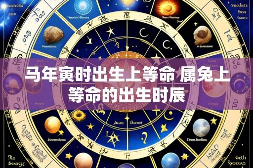 马年寅时出生上等命 属兔上等命的出生时辰