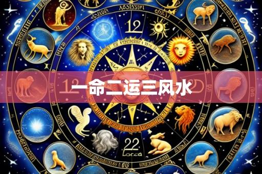 一命二运三风水