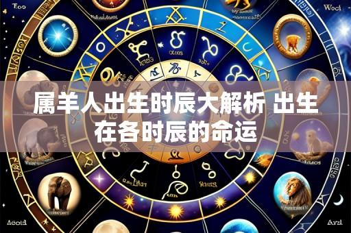 属羊人出生时辰大解析 出生在各时辰的命运