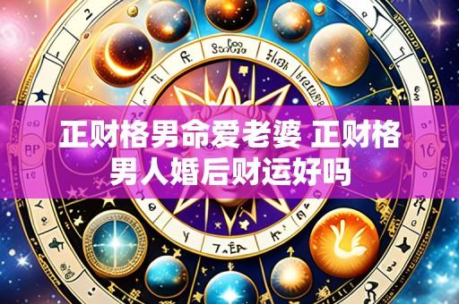 正财格男命爱老婆 正财格男人婚后财运好吗
