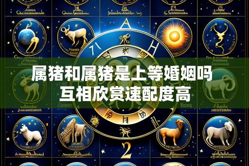 属猪和属猪是上等婚姻吗 互相欣赏速配度高