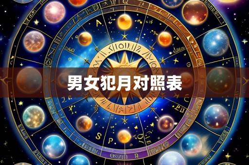 男女犯月对照表