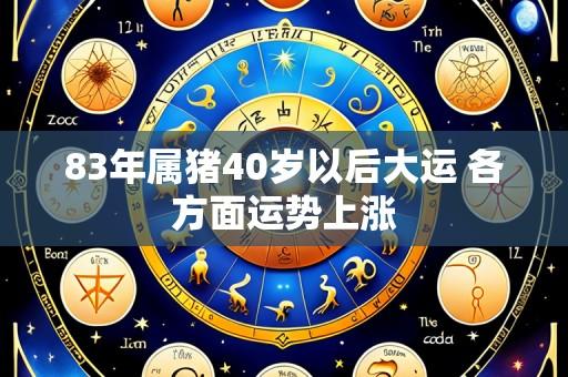 83年属猪40岁以后大运 各方面运势上涨