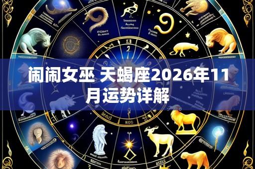 闹闹女巫 天蝎座2026年11月运势详解