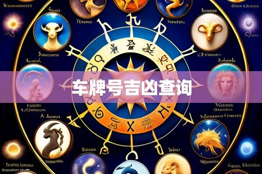 车牌号吉凶查询