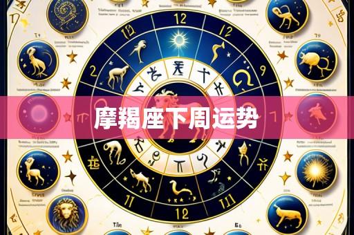 摩羯座下周运势