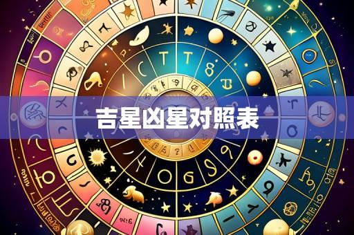 吉星凶星对照表