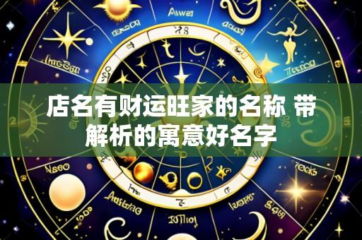 店名有财运旺家的名称 带解析的寓意好名字