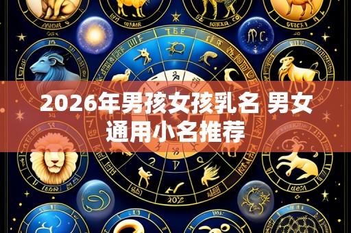 2026年男孩女孩乳名 男女通用小名推荐