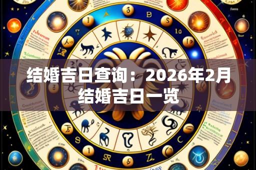 结婚吉日查询：2026年2月结婚吉日一览