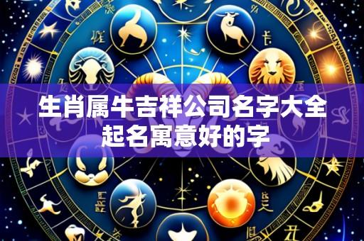 生肖属牛吉祥公司名字大全 起名寓意好的字