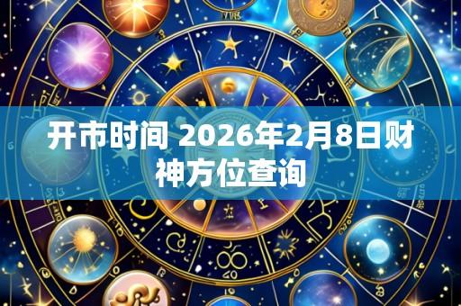 开市时间 2026年2月8日财神方位查询