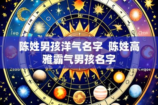 陈姓男孩洋气名字 陈姓高雅霸气男孩名字