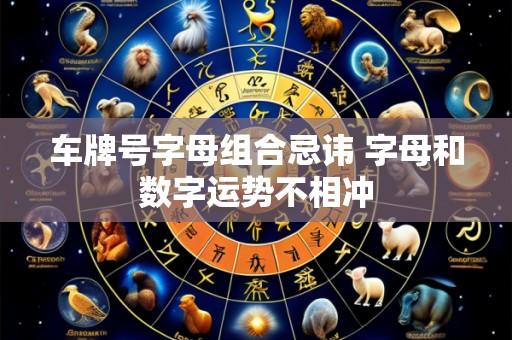 车牌号字母组合忌讳 字母和数字运势不相冲