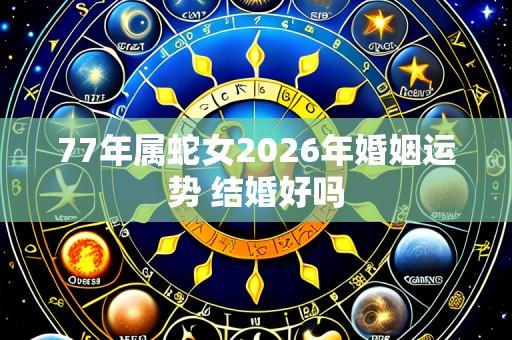 77年属蛇女2026年婚姻运势 结婚好吗