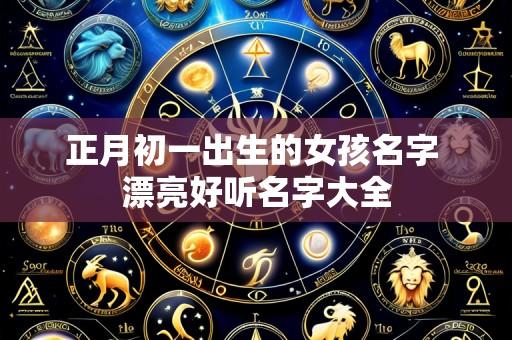 正月初一出生的女孩名字 漂亮好听名字大全