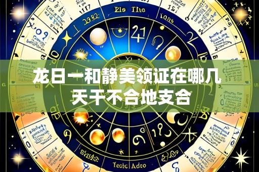 龙日一和静美领证在哪几 天干不合地支合