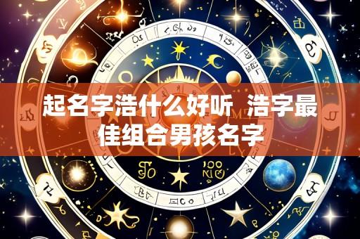 起名字浩什么好听 浩字最佳组合男孩名字