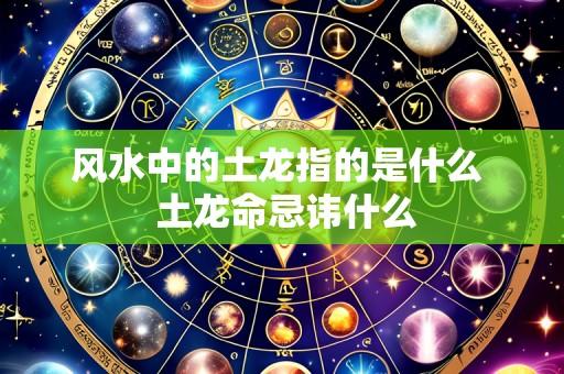 风水中的土龙指的是什么  土龙命忌讳什么