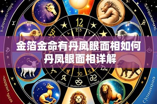 金箔金命有丹凤眼面相如何 丹凤眼面相详解