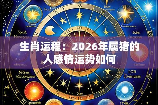 生肖运程:2026年属猪的人感情运势如何