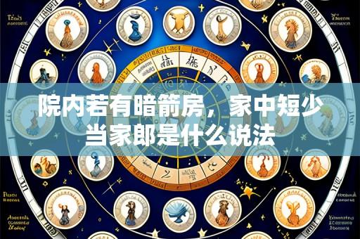 院内若有暗箭房,家中短少当家郎是什么说法