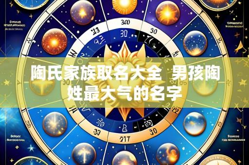 陶氏家族取名大全 男孩陶姓最大气的名字