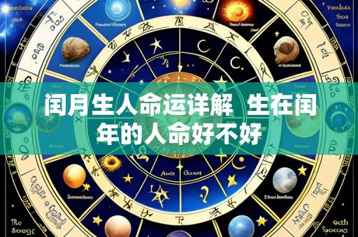 闰月生人命运详解 生在闰年的人命好不好