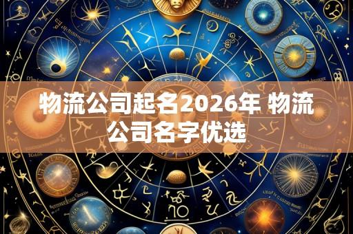 物流公司起名2026年 物流公司名字优选