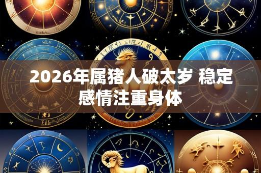 2026年属猪人破太岁 稳定感情注重身体