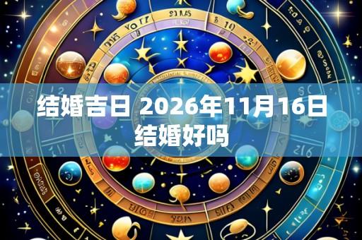 结婚吉日 2026年11月16日结婚好吗